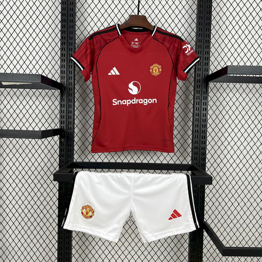 Manchester United Home Shirt 25/26 - Kids Fan Shirt Red