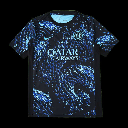 Inter Milan Pre-Match Shirt 25/26 - Men's Fan Blue and Black