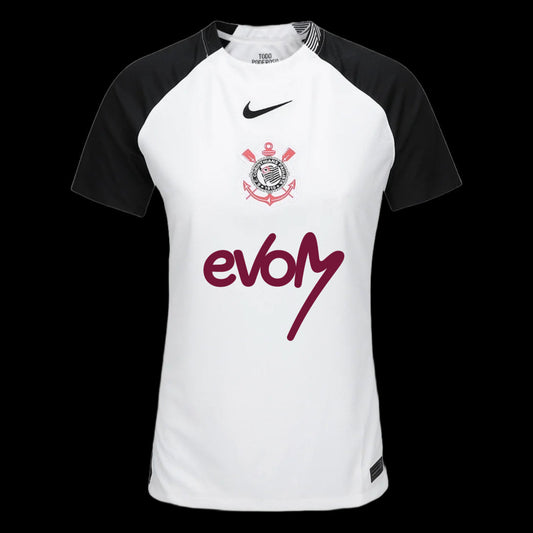 Timão x Veigh (EVOM) Home Shirt 25/26 - Women's White Fan Shirt