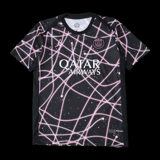 PSG Pre-Match Shirt 25/26 - Men's Fan Black and Pink