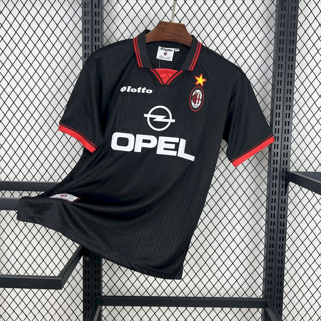 AC Milan Fourth Away Retro Shirt 1997/98 - Men's Fan Shirt - Black
