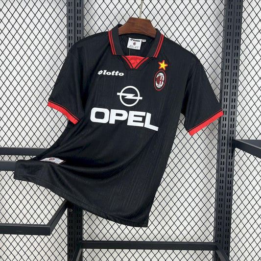 AC Milan Fourth Away Retro Shirt 1997/98 - Men's Fan Shirt - Black