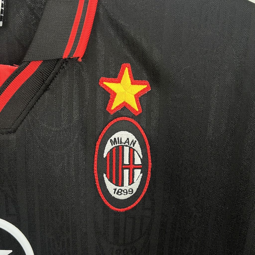 AC Milan Fourth Away Retro Shirt 1997/98 - Men's Fan Shirt - Black