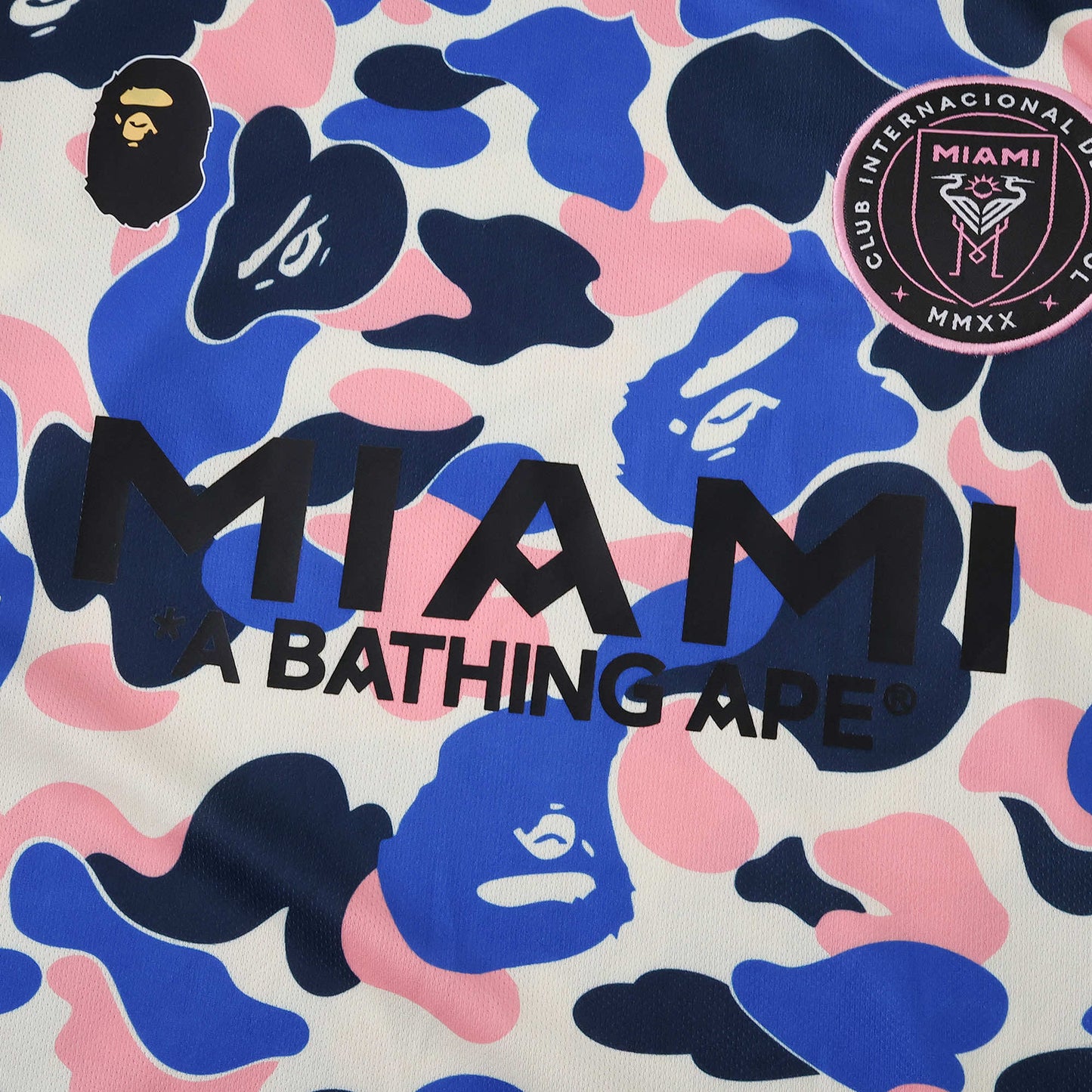 Inter Miami X Bape Shirt - Men's Fan Blue and Pink