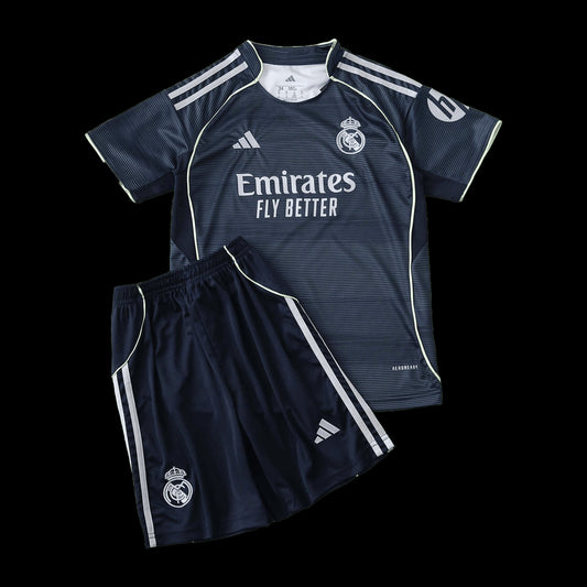 Real Madrid Away Shirt 25/26 - Kids Fan Black