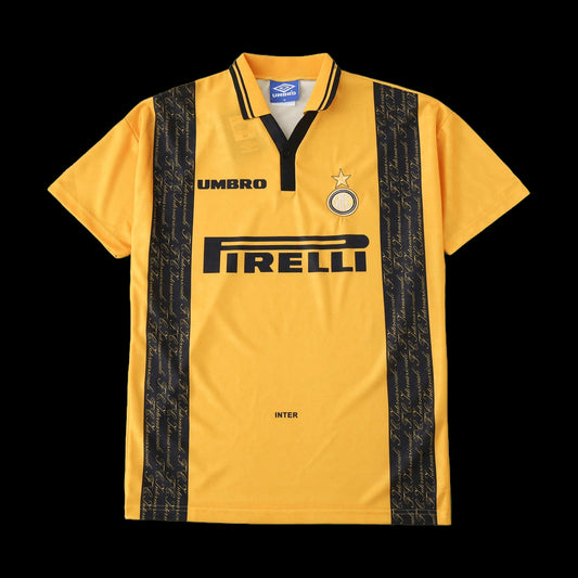 Inter Milan Third Retro Shirt 1996/97 - Men's Fan Shirt Yellow
