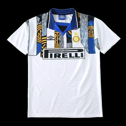 Inter Milan Away Retro Shirt 1995/96 - Men's White Fan Shirt