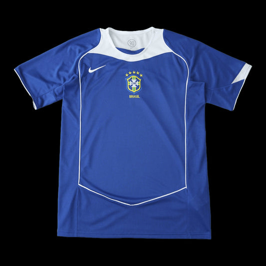 Brazil Away Retro 2004 Shirt - Men's Fan Blue