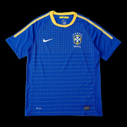 Brazil Away Retro 2010 Shirt - Men's Fan Blue