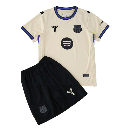 Barcelona Away Kobe Bryant 25/26 Shirt - Yellow Kids Fan Shirt