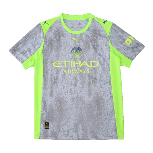 Manchester City Third Away Shirt 25/26 - Men's Fan Shirt Grey and Green