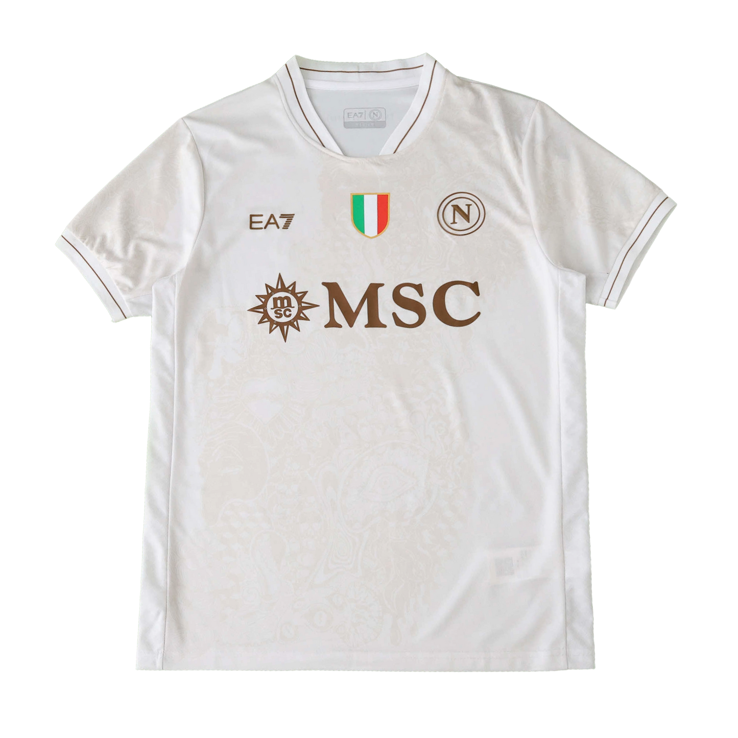 Napoli Away Shirt 25/26 - Men's White Gold Fan Shirt