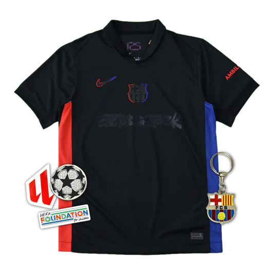 Barcelona TRAVIS SCOTT Away 24/25 Shirt - Men's Fan Black