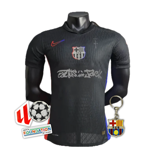 Barcelona TRAVIS SCOTT Away 24/25 Shirt - Mens Player Black