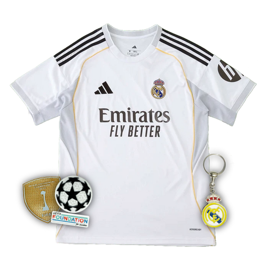 Real Madrid Home Shirt 25/26 - Men's Fan White