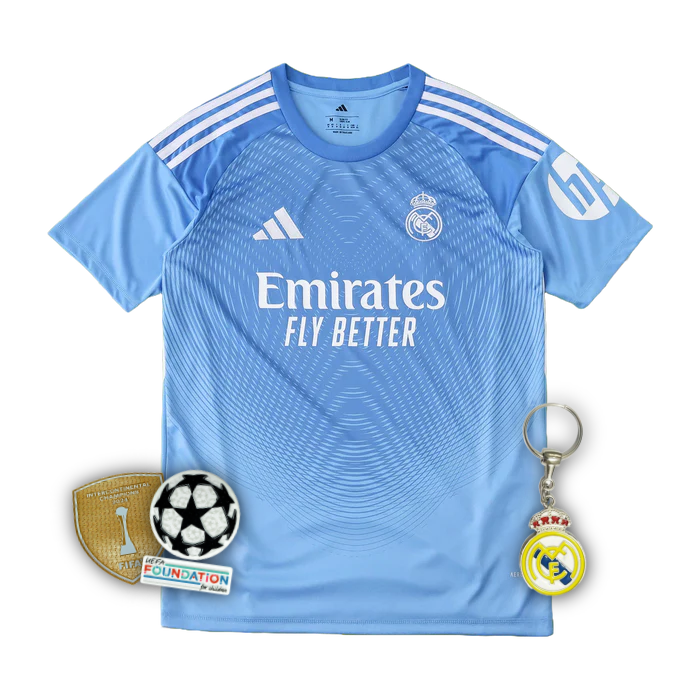 Real Madrid Goalkeeper Shirt 25/26 - Men's Fan Blue