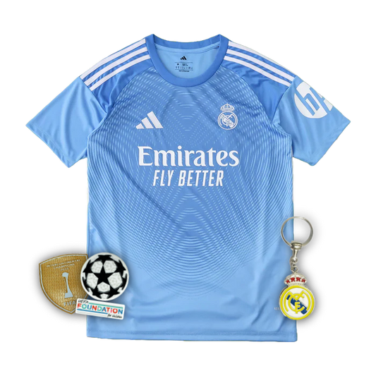 Real Madrid Goalkeeper Shirt 25/26 - Men's Fan Blue