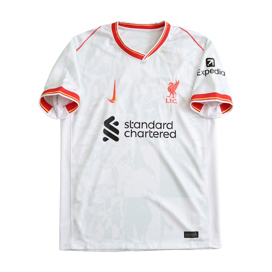 Liverpool Away II Shirt 24/25 - Men's White and Red Fan Shirt