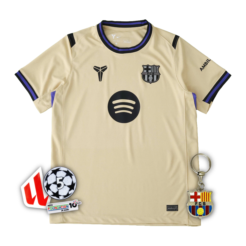 Barcelona Away Kobe Bryant 25/26 Shirt - Men's Fan Yellow