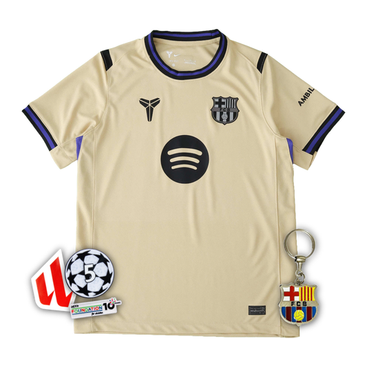 Barcelona Away Kobe Bryant 25/26 Shirt - Men's Fan Yellow